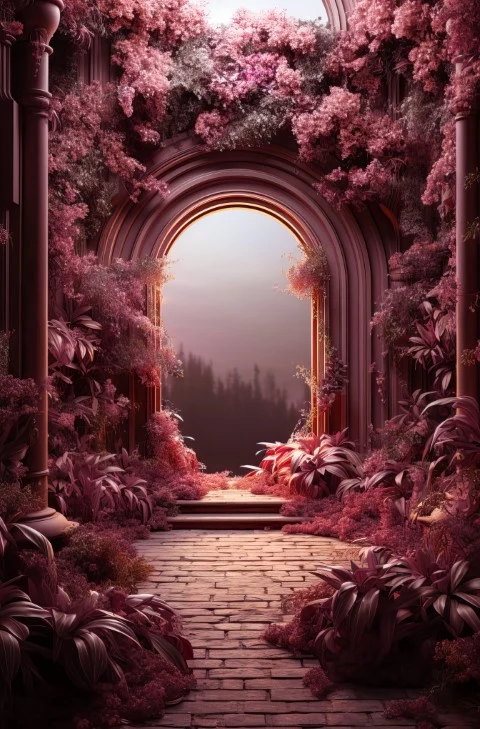 Emerald Leaf Garden backdrop
